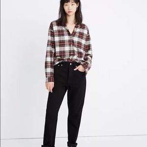 Madewell Flannel Shirt-Jacket in Tartan Plaid